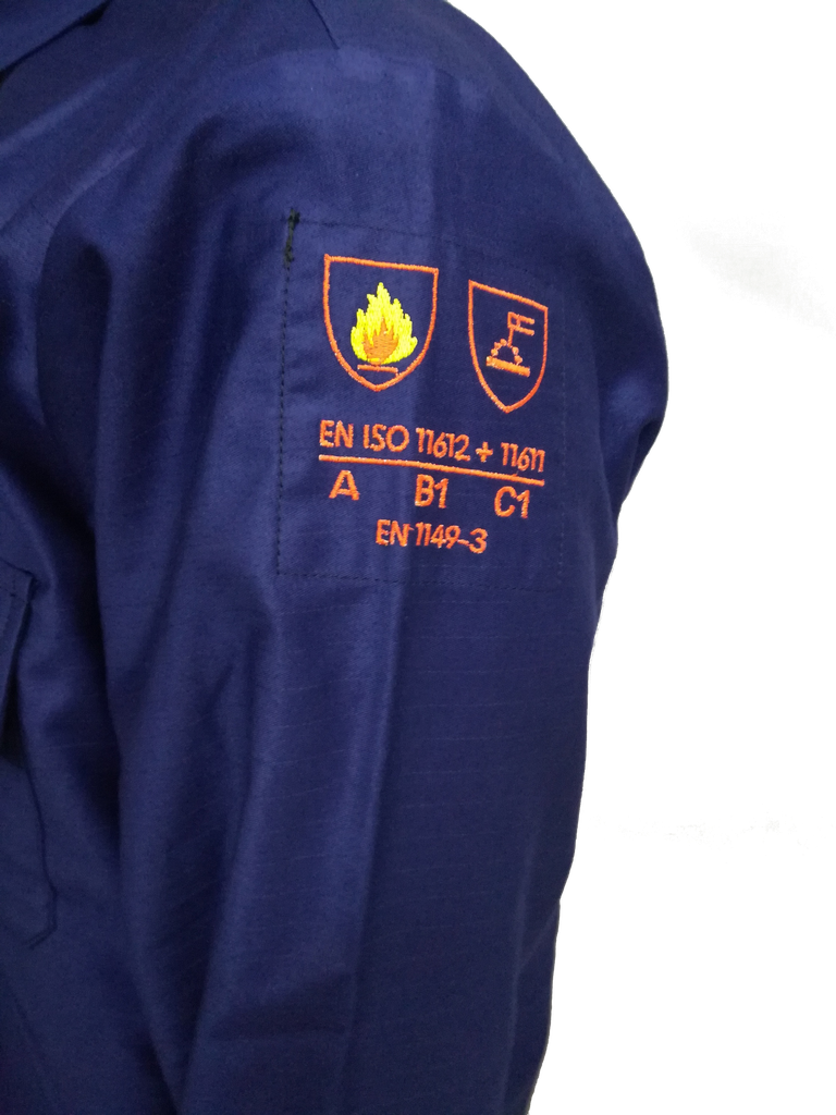 Flammschutz-Hemd; Größe 39 - 40; marineblau; JOSTEN Antistatik