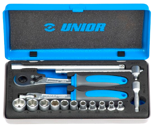 [381712/0005] Stecknuss-Satz, SW 4 bis 13 mm, 1/4" Vierkant