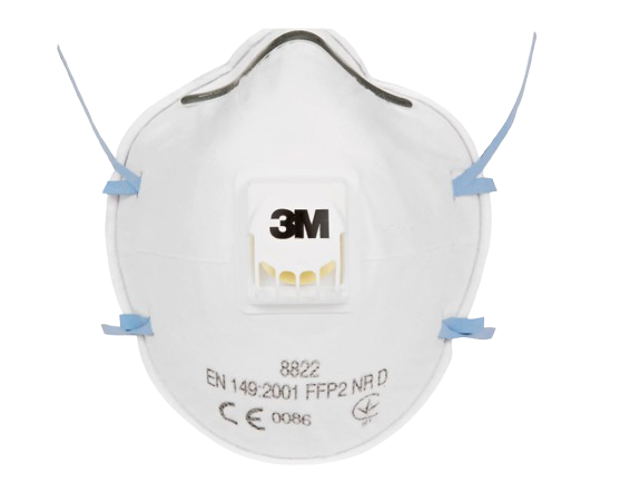 Einweg-Atemschutzmaske, 3M, 8822 FFP2, mit Ventil
