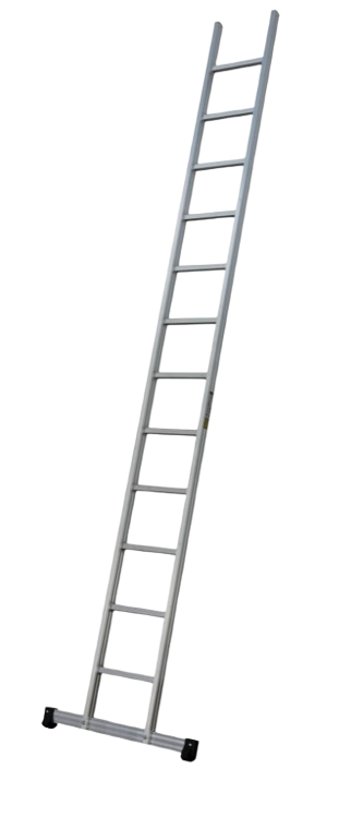 Anlegeleiter, 6,48 m / 22 Sprossen, mit Querfuß