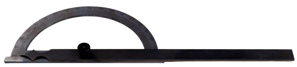 Winkel-/Gradmesser, Gradbogen: 150 mm, Schenkellänge: 200 mm