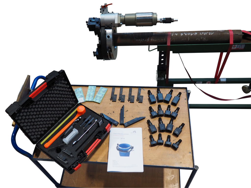 Rohrtrenn- und Anfasmaschine, Ø 60,3 bis 168,3 mm, Druckluft, DWT, DLW 3-6