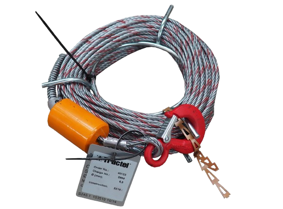 Minifor-Seil  50 m, d=6,5mm, inkl. Haken CHR
