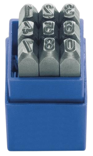 Schlagzahlen 0-9, Schriftgr.  3 mm