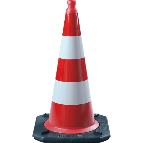 Leitkegel, h= 750 mm, rot/weiß