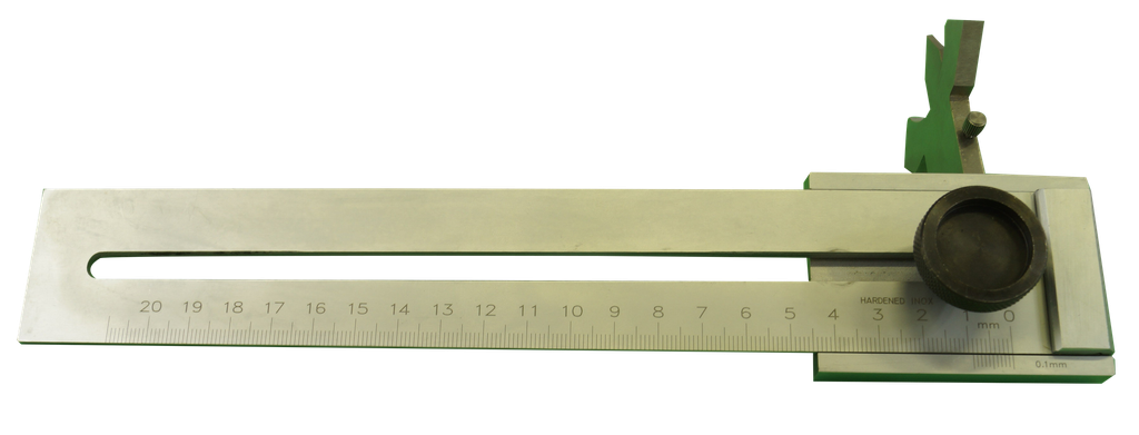 Präzisions-Streichmaß, 200 mm, mit Feststellschraube und gelaserter mm-Teilung