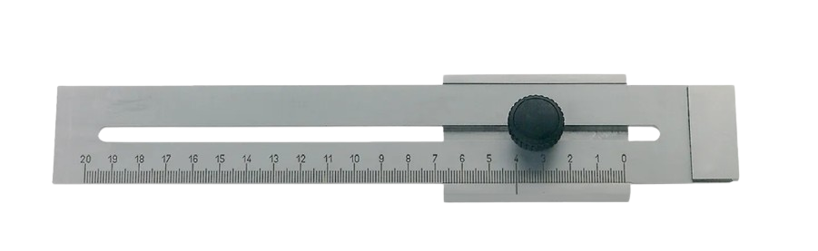 Präzisions-Streichmaß, 200 mm, mit Feststellschraube und gelaserter mm-Teilung