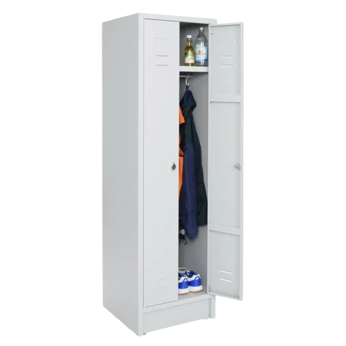 Garderobenschrank (Blechspind) mit 2 Abteilen, 180 x 50 x 50 cm
