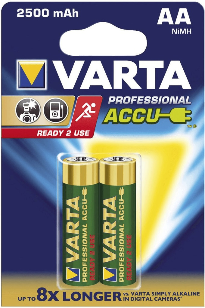 Akku 1,2V 2500mAh AA Mignon Varta