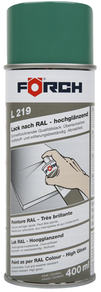 Lackspray, laubgrün, Hochglanz, Förch, RAL 6002, 400 ml