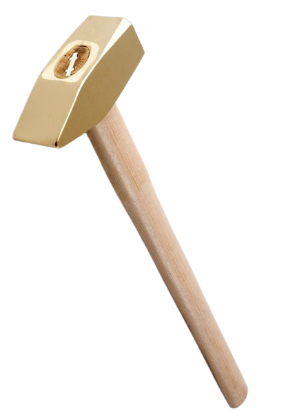 Vorschlaghammer, 5 kg, funkenfrei, mit Hickory-Stiel