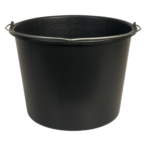Baueimer, 12 Liter, schwarz