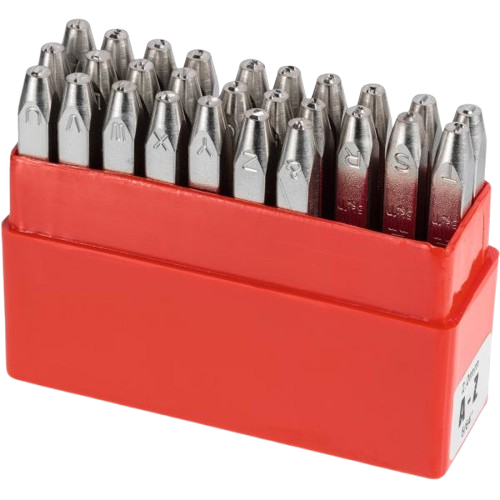 Schlagbuchstaben A-Z, Schriftgr.  6mm v.