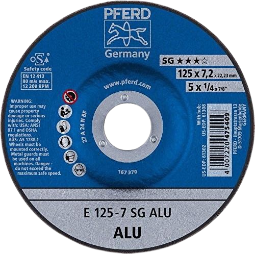 Schleifscheibe Alu 178x7 Pferd