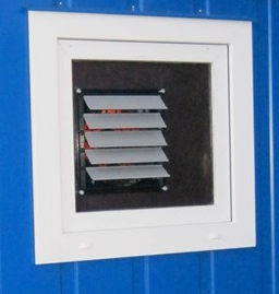 Abluftfenster mit Ventilator für Container, 230 V, 1500 m³/h