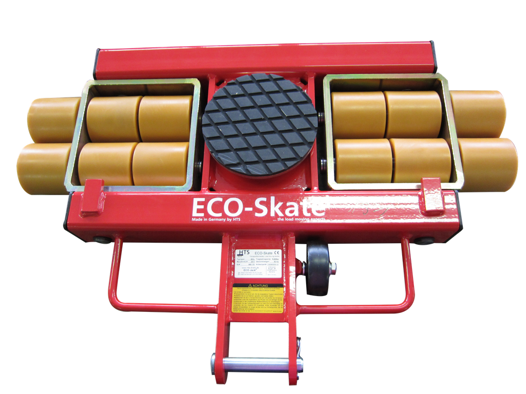 Transportfahrwerk, h= 110 mm, im Satz 9 t, ECO-Skate, 1x lenkbar/2x starr/2x Rot