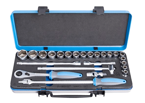 Stecknuss-Satz, SW 10 bis 32 mm, 1/2" Vierkant