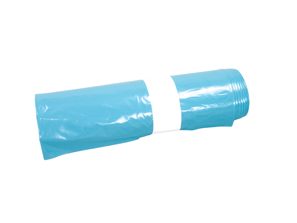 Müllsack blau, 120l, Stärke 60 µm (Rolle á 25 Stück)