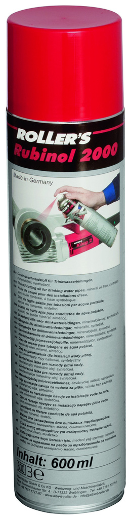 Gewindeschneidstoff; 600 ml; Spray; mineralölfrei; ROLLER Rubinol 2000