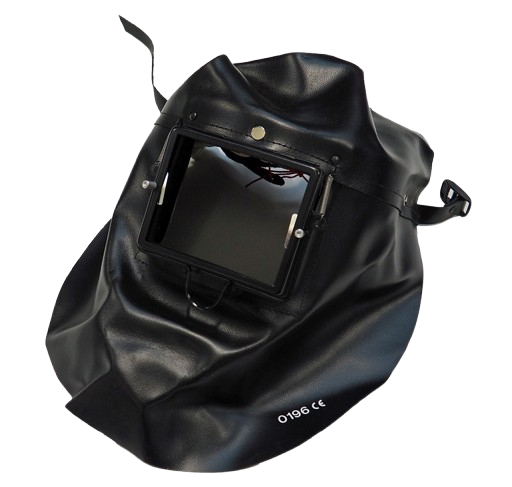 Schweißer-Lederkopfhaube 90x110, mit Lederkopfband