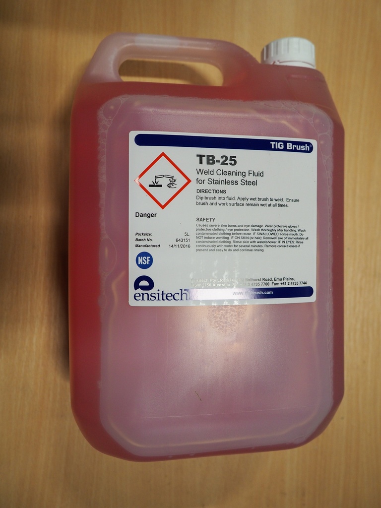 TIG-Brush, Reinigungsflüssigkeit TB-25/TM-25,  5 Liter
