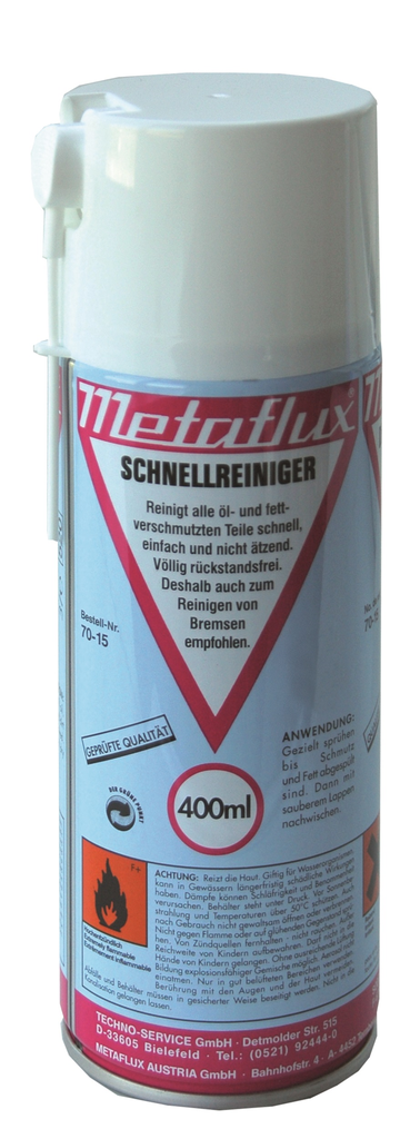 Schnellreiniger-Spray; nicht ätzend; rückstandsfrei; 400 ml; Metaflux 70-15