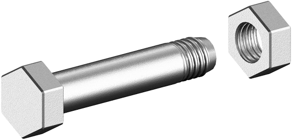 Schraube M12 x 60 mm, mit Mutter, Layher 4905.062 (1203.060)