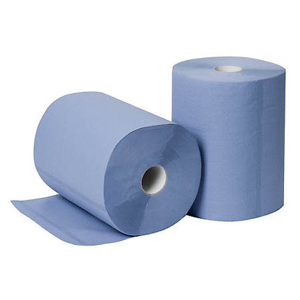 Putzpapier blau extra 3lagig Rolle