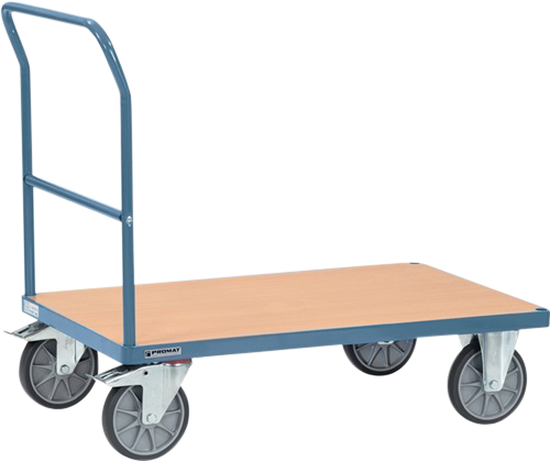 Plattformwagen, 1000x700 mm, max. 600 kg, mit 2 Lenkrollen