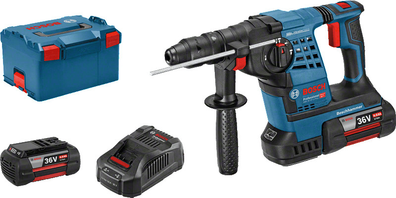 Bohrhammer, bis 28 mm, Akku 36 V, 6 Ah, Bosch, GBH 36 VF-LI Plus, SDS-plus
