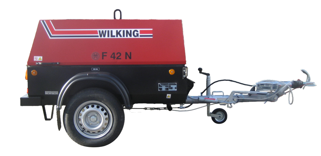 Kompressor, Diesel, 4,4 m³/min / 7 bar, Wilking, StVO-Zulassung