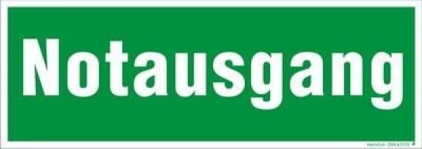 Schild PVC "Notausgang"