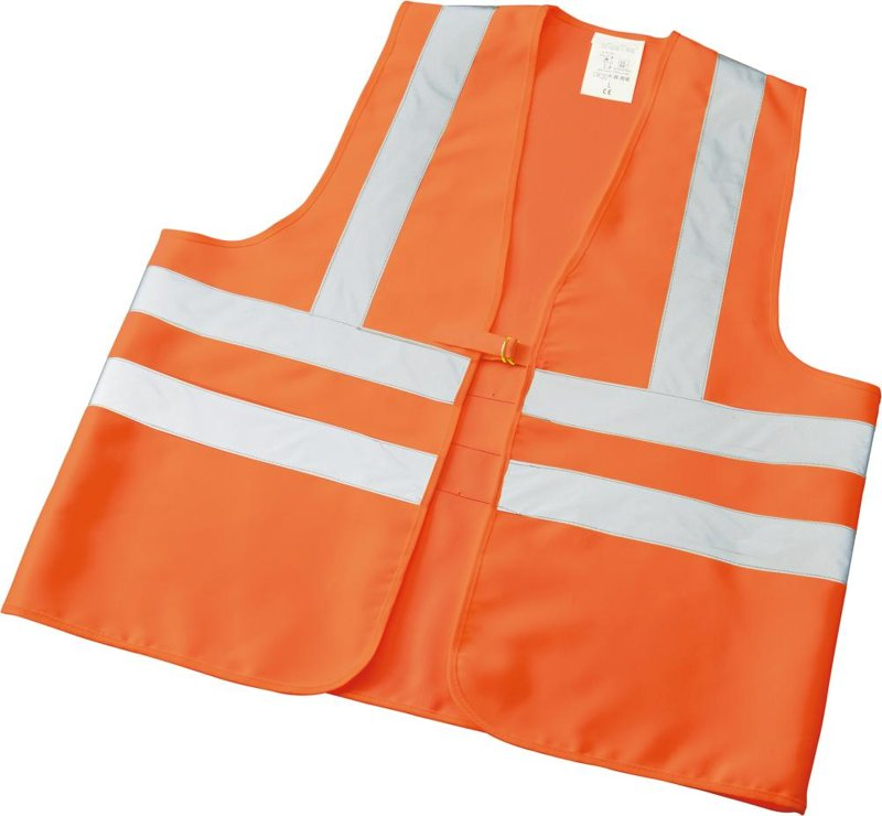 Warnweste Polyester m. Reflexstr. orange