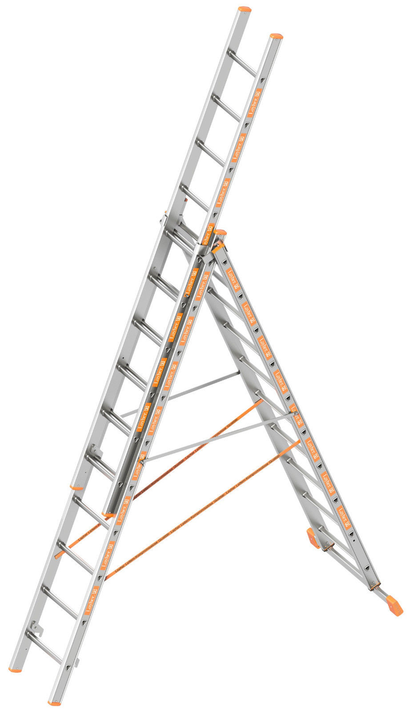 Mehrzweckleiter, 6,95 m / 3 x 10 Sprossen