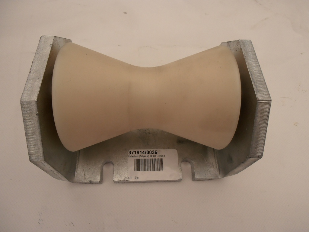 Rollenbock, bis Ø 324 mm, max. 500 kg, verzinkt, mit Polyamidrolle