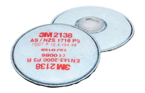 Partikelfilter mit Aktivkohle, 3M, 2138 P3R, zu Serien 6000, 7000, 7500