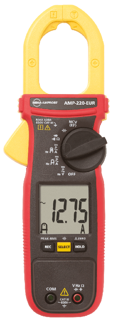 Zangenamperemeter, TRMS, bis 600 A, AC/DC, Fluke, AMP-220-EUR