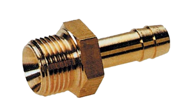 Gewindetülle zöllig mit Innenkonus 45° Messing, G 1/2'' RH, für Schlauch 13mm