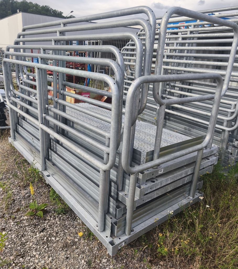 Erweiterungspodest Stahltreppe Typ 1000, Variante 5, 3kN/m² Flächenlast