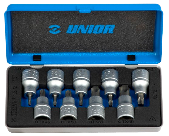 TORX Stecknuss-Satz, TX 20 bis TX 60 / 9-teilig, 1/2" Vierkant