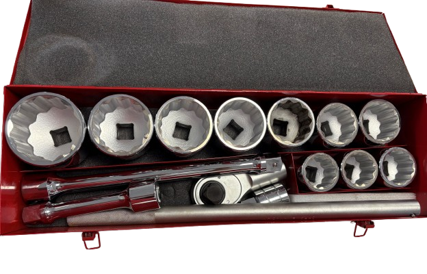 Stecknuss-Satz SW 1 1/8 - 3 1/8", 1" Vierkant