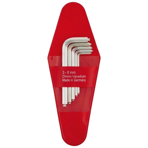 Inbusschlüssel-Satz neutral, SW 3-8 mm, 5-tlg., mit Zapfen