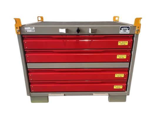 Schubladenbox "GITTY" mit 4 Schubladen, ohne Inhalt