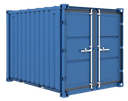 Magazincontainer, 3 m; h = 2,6 m, blau RAL 5010