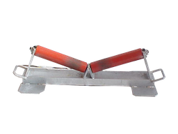 [371914/0014] Rollenbock, bis DN 800 mm, verzinkt, rote Kunststoffrollen