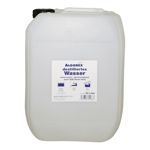 [119999/0025] Destilliertes Wasser (20L-Gebinde)