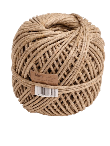 [111010/0049] Bindfaden; Naturfaser; 2 mm; 60 m; WIHEDÜ mittelstark