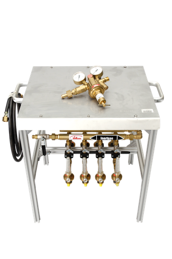 [329111/0015] Verteilerstation Argon/CO2 (Bündel), 8-fach, 40m Schlauch 3/8"