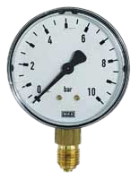 [361011/0013] Manometer, 0 bis 60 bar, G 1/2" Messing, Kl. 1,0