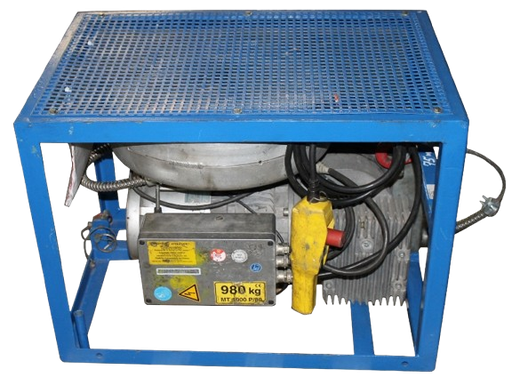[311310/0012] Seilwinde, 400 V, 0,98 t, Tirak, Typ B, mit Seil (Ø 9 mm), m. Rahmen